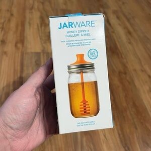 Jarware Honey‎ Dipper for Regular Mouth Mason Jars - Orange